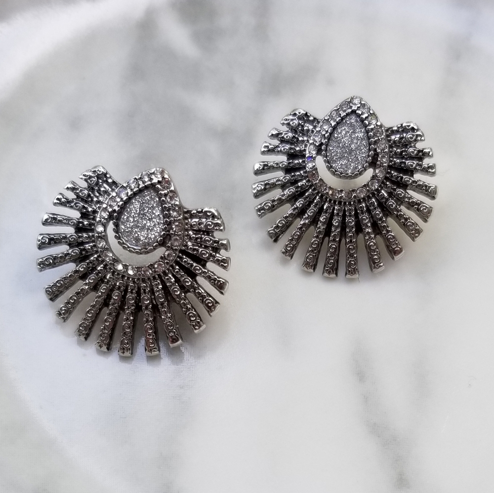 Glam Girl Rhinestone Stud Earrings